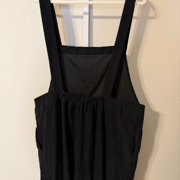 Cider Black Corduroy Wide Leg Jumpsuit Overalls Women's Plus Size Casual Comfort - Picture 5 of 5